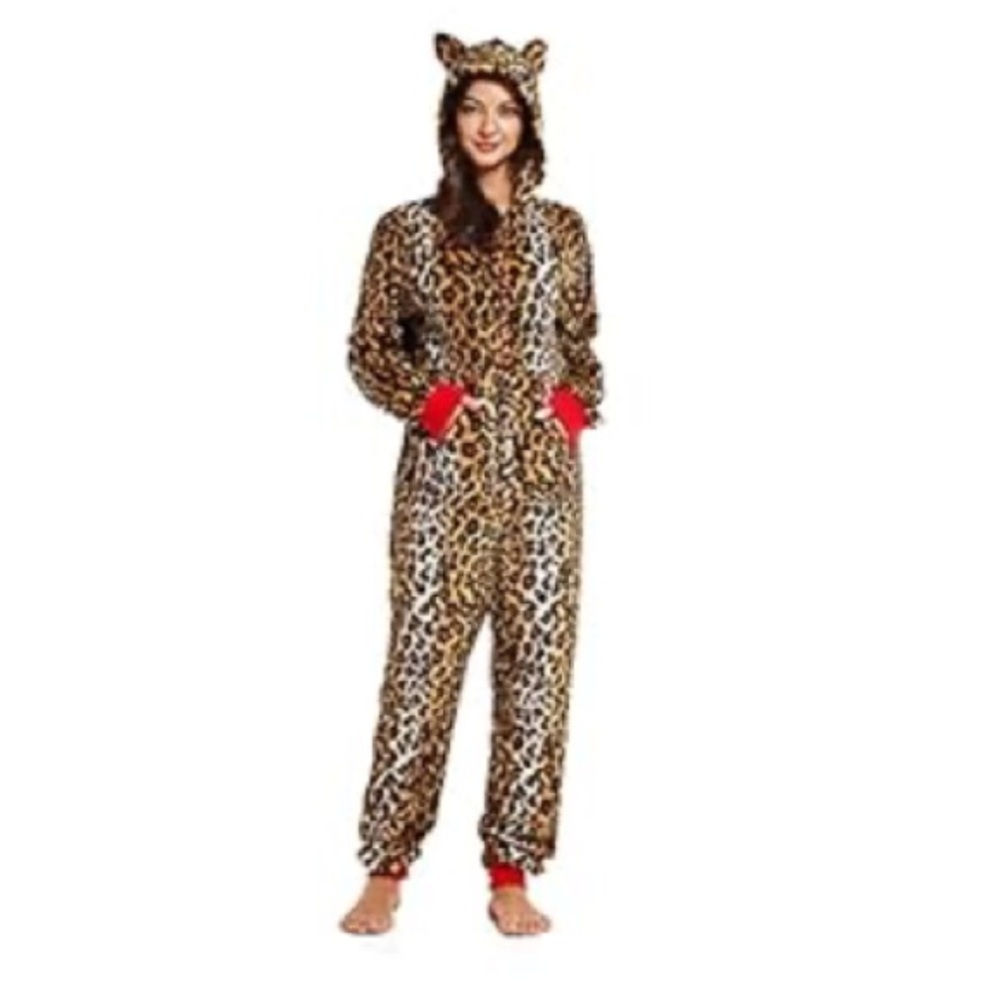 Animal print leopard onesie costume